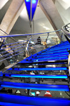 Escaldes-Engordany, Andorra: Caldea thermal spa and wellness resort - interior architecture - neon blue stairs - Centre Termoldic Caldea - photo by M.Torres