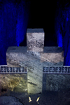 Zipaquirá, department of Cundinamarca, Colombia: saltpetre cross in the old salt mines - Salt Cathedral of Zipaquirá - photo by E.Estrada
