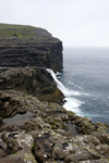 Bøsdalafossur waterfall, Vágar island, Faroes: where Sørvagsvatn lake falls into the Atlantic Ocean - photo by A.Ferrari