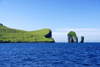 Drangarnir sea stacks, Vágar island, Faroes: Stóri Drangur and Lítli Drangur - photo by A.Ferrari
