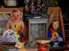 Serbia - Kosovo - Pec / Peja: baby clock in shop window - Chinese imports - photo by J.Kaman