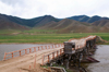 Khövsgöl province, Mongolia: old wooden bridge, on the way to Mörön - photo by A.Ferrari
