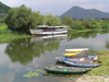 Montenegro - Crna Gora - Lake Skadar / Skadarsko jezero: boats on a canal - photo by J.Kaman
