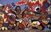 Mozambique / Moçambique - Maputo / Lourenço Marques / MPM: the people's struggle - mural - Heroes Memorial Wall by João Craveirinha / painel mural da Praça dos Herois - photo by F.Rigaud