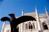 Mozambique / Moçambique - Maputo / Lourenço Marques: Museum of Natural History - bird and façade - Manueline architecture / museu de história natural - photo by F.Rigaud