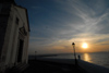 Portugal - Alcochete: chapel at sunset - capela ao pr do sol - photo by M.Durruti