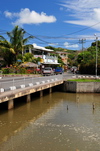Port Mathurin, Rodrigues island, Mauritius: bridge and restaurant - Rue de la Solidarité - photo by M.Torres