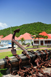 Gustavia, St. Barts / Saint-Barthélemy: anchor at Place de la Rétrocession, Rue Samuel Fahlberg - L'ancre - photo by M.Torres