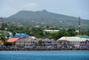 Charlestown, Nevis, St Kitts and Nevis: downtown of the island's capital seen from the sea - once a major centre for Britain’s sugar growers and slave traders, now a tax haven - photo by M.Torres