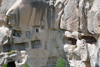 Cappadocia - Göreme, Nevsehir province, Central Anatolia, Turkey: Open Air Museum - tombs carved on the cliff - photo by W.Allgöwer