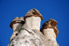 Cappadocia - Göreme, Nevsehir province, Central Anatolia, Turkey: triple fairy chimney in the Valley of the Monks - Pasabagi Valley - photo by W.Allgöwer