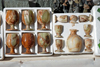 Cappadocia - Göreme, Nevsehir province, Central Anatolia, Turkey: souvenir stand - onyx cups - photo by W.Allgöwer