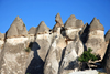 Cappadocia - Göreme, Nevsehir province, Central Anatolia, Turkey: line of fairy chimneys - Valley of the Monks - Pasabagi Valley- photo by W.Allgöwer