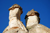 Cappadocia - Göreme, Nevsehir province, Central Anatolia, Turkey: fairy chimneys against deep blue sky - Valley of the Monks - Pasabagi Valley- photo by W.Allgöwer